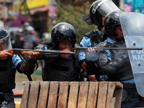 Nicaraguan police fire on protesters during demonstrations against the Ortega government