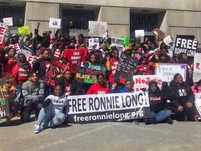 Supporters of Ronnie Long gather to rally for his freedom