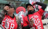 Low-wage workers and their supporters picket a Chicago McDonald's (Bob Simpson | SW)