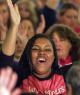Striking teachers celebrate after the announcement of a victory in West Virginia