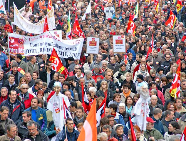 Millions of people took to the streets across France during days of action to protest Sarkozy's pension plan