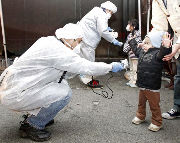 Checking for signs of radiation among children evacuated from near the Fukushima Daini nuclear power plant