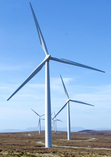 A wind farm in Scotland that produces enough energy for 54,000 households