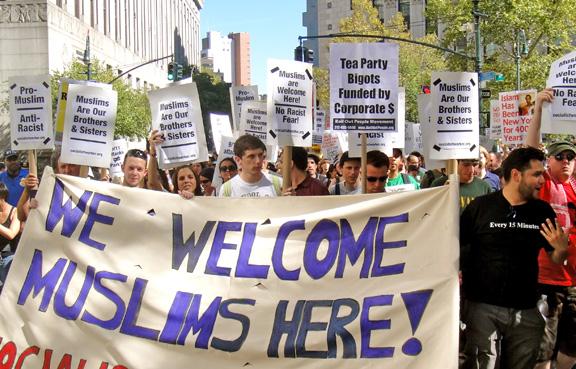 Protesters stand up to Islamophobia in New York City