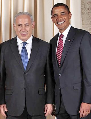 Barack Obama with Israeli Prime Minister Benjamin Netanyahu