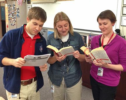 Teachers at Bedford North Lawrence High School in Indiana hold a Howard Zinn Read-in at their school