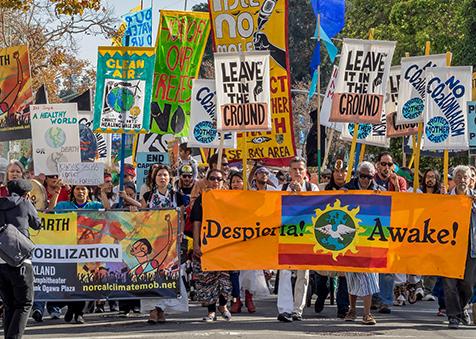 Marching to demand climate justice in Oakland, California