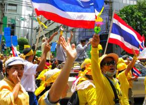 People's Alliance for Democracy protests in Bangkok in June