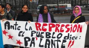 Protesters in New York City demonstrate against grand jury repression of Puerto Rican activists