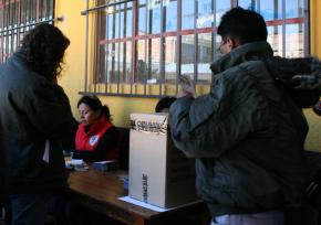 Residents of La Paz vote in the recent Bolivian referendum