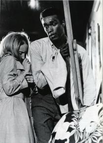 Ben (Duane Jones) and Barbara (Judith O'Dea) take refuge from zombies in Night of the Living Dead