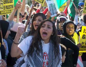 Some 5,000 people turned out in Los Angeles to demonstrate against Israel's war