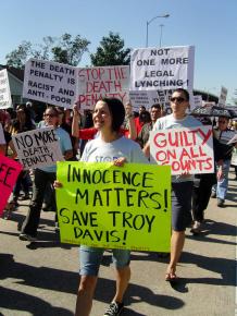 Demonstrating for Troy Davis at the annual Texas March to End Executions