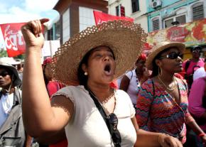 Thousands marched through the capital of Martinique in a February 13 demonstration