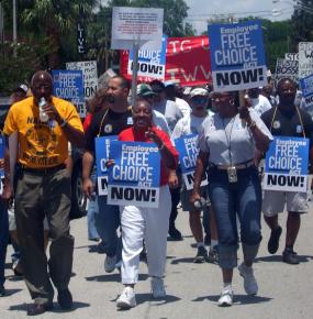 Marching for the Employee Free Choice Act in Jacksonville, Florida