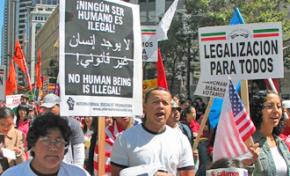 Marching for immigrant rights in San Francisco