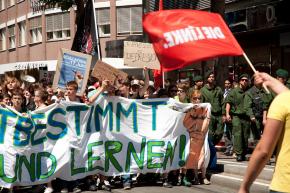 Die Linke supporters participating in last summer's weeklong education strike