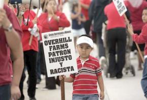 On the picket line at Overhill Farms