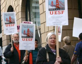 Members of United Educators of San Francisco at a solidarity picket