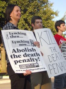 Rally to abolish the death penalty in Austin, Texas