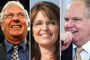 Tea Party stars Dick Armey, Sarah Palin and Rush Limbaugh