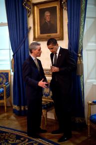 President Obama with White House Chief of Staff Rahm Emanuel