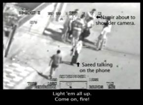 The leaked video shows a U.S. military helicopter's sights set on two Reuters employees among a group of Iraqis in Baghdad