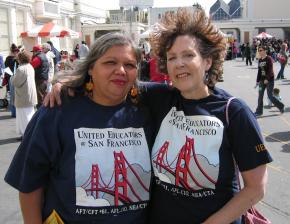 Members of United Educators of San Francisco at a protest