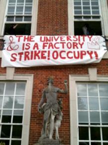 Students occupy the administration building at Middlesex University