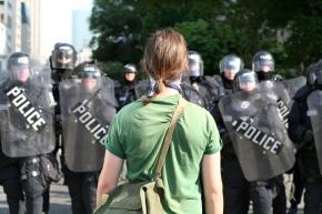 Protesters faced down police in Toronto during protests against the G20 summit