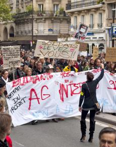 On the march in Paris against Nicolas Sarkozy's pension reform law