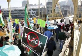 Protesters march against fracking in Pittsburgh