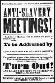 A flyer for an abolitionist meeting