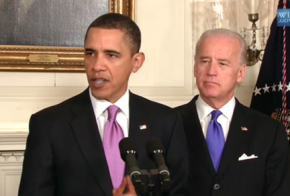 Barack Obama with Vice President Joe Biden