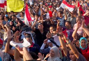 Egyptians fill Tahrir Square July 8 in protest against the military's threats against protesters