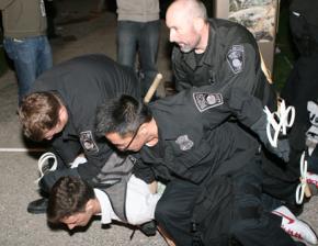 Police arrested more than 100 activists at the Occupy Boston encampment