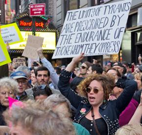 Protester flood into Times Square on global occupy day