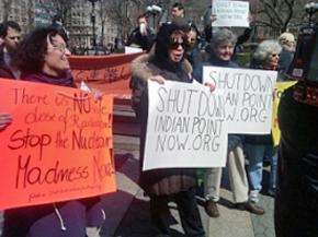 Protesters rally for the closure of Indian Point nuclear plant