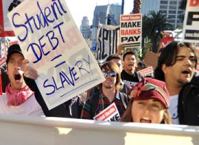 Occupy San Francisco marches against the corporatization of education and growing student debt