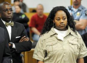 Tanya McDowell appearing in court