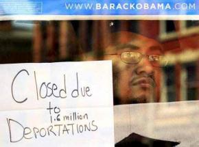 A sit-in protester closes down Obama 2012 campaign headquarters in Cincinnati
