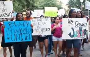 UT students march against racism on campus earlier this fall