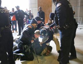 University police arrest protesters sitting in for a trauma center on Chicago's South Side