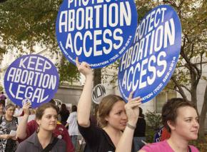 Protesters rally to defend access to abortion