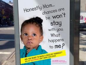 One of the ads in New York's campaign to shame teen moms