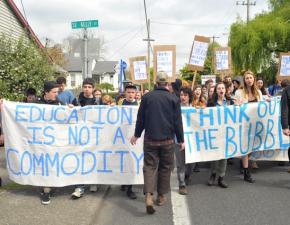 High schools students march against high-stakes testing in Portland