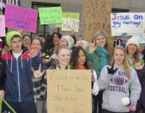 Students rally support for Mark Zmuda