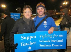 Portland teachers standing together in a fight for a new contract