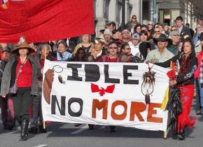 Idle No More activists march through Victoria in British Columbia