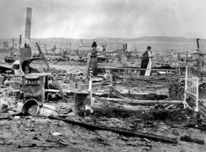 The ruins of the Ludlow workers' camp after the massacre
